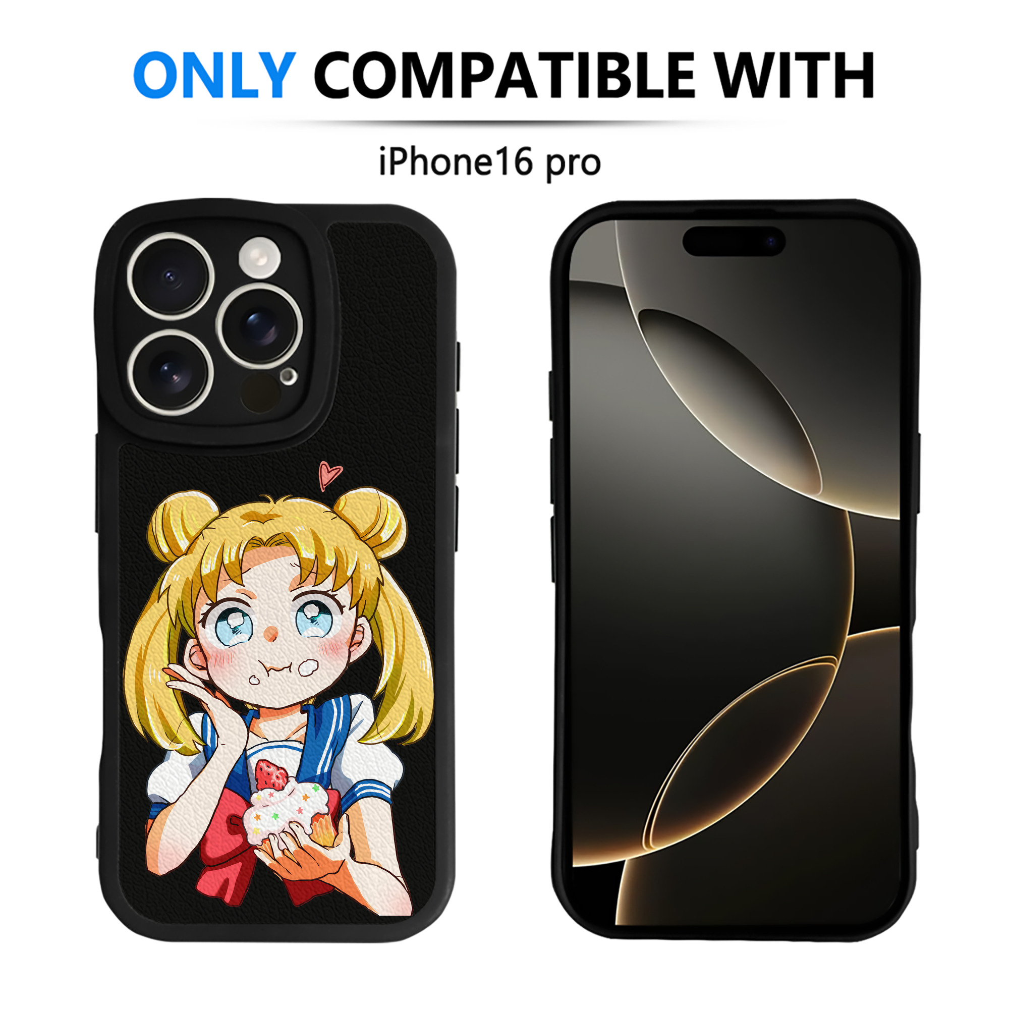（画像用） 美少女戦士セーラームーン 愛野 美奈子 あいの みなこ Sailor Moon Aino Minako 【iPhone 16シリーズ対応】シリコンスマホケース（レザー調） 材質：シリコン